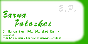 barna poloskei business card